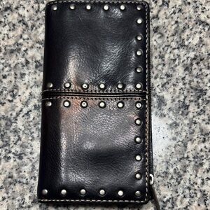 Michael Kors Black Studded Leather Card Holder